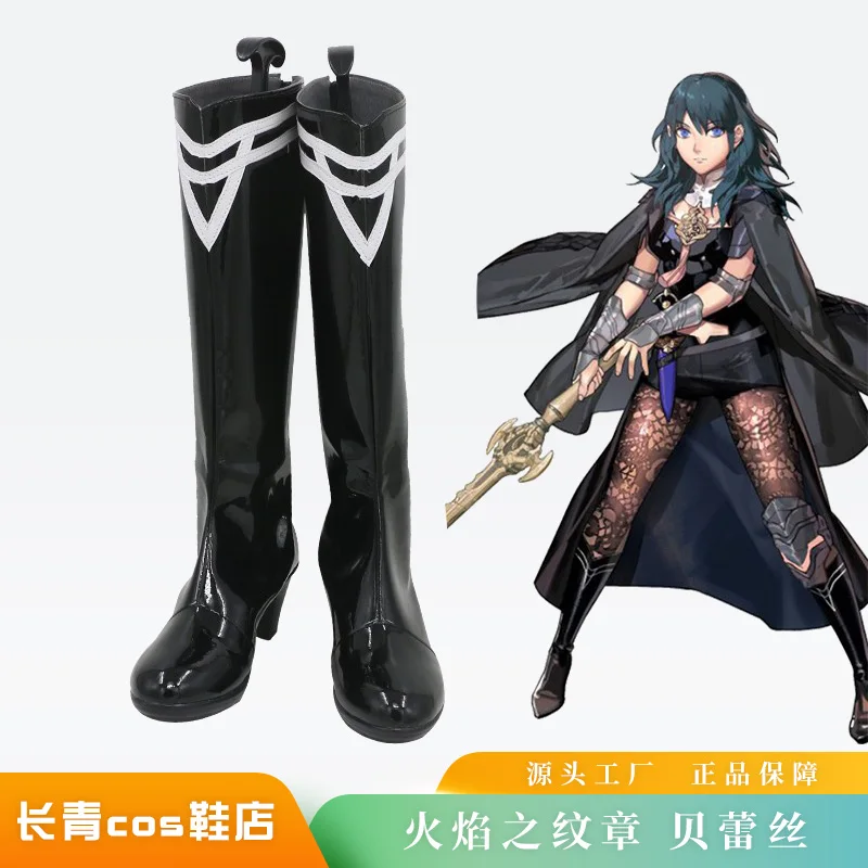 

Fire Emblem: ThreeHouses Byleth Cosplay Shoes Boots Halloween Carnival High Heels Shoes Custom Made