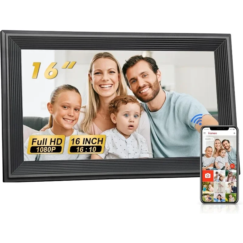 16 inch WiFi Digital Picture Frame, Touch Screen Smart Digital Photo Frame with 32GB Storage, Electronic Picture Frame