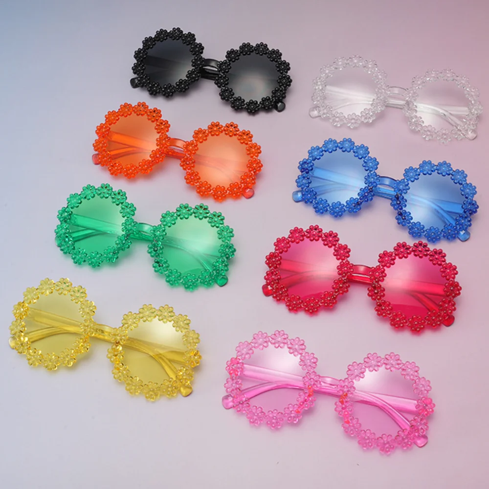 

New Cute Daisy Children's Sunglasses Girls Boys Round Frame Petal Sun Glasses UV400 Shades Kids Baby Party Photography Eyewear