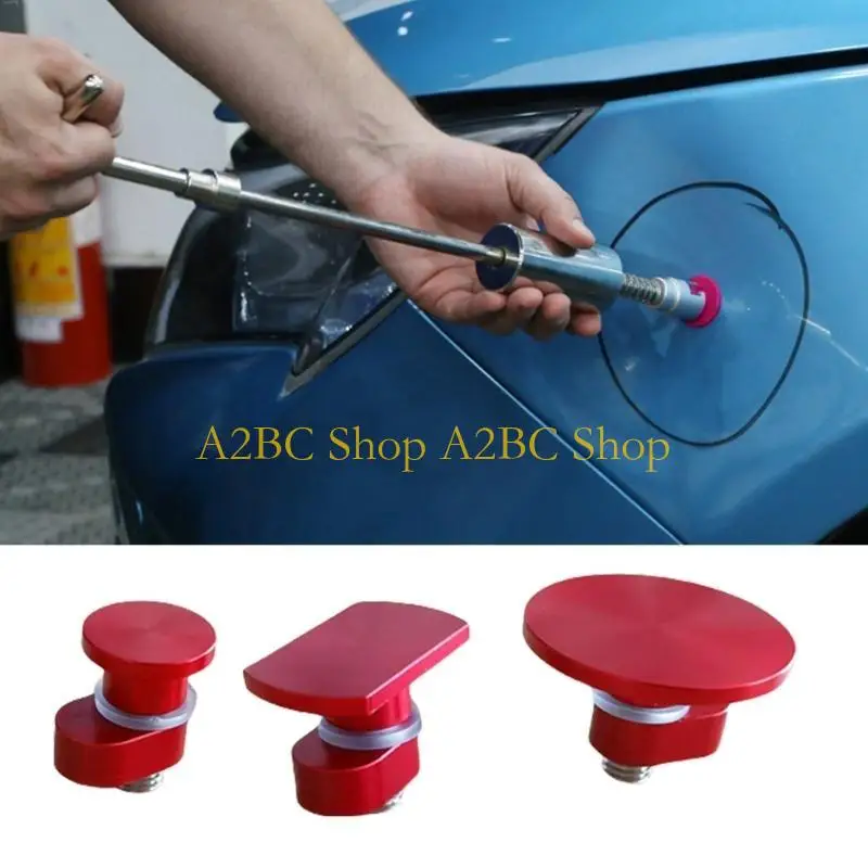 

A2BC 3PCS CAR DENT Repair Repair Repair Алюминиевый круглый круглый