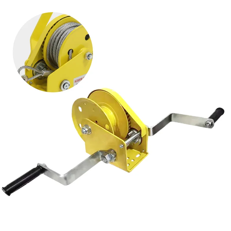 Fabricante de cabrestantes Cabrestante manual de doble manija con freno automático para elevación vertical
