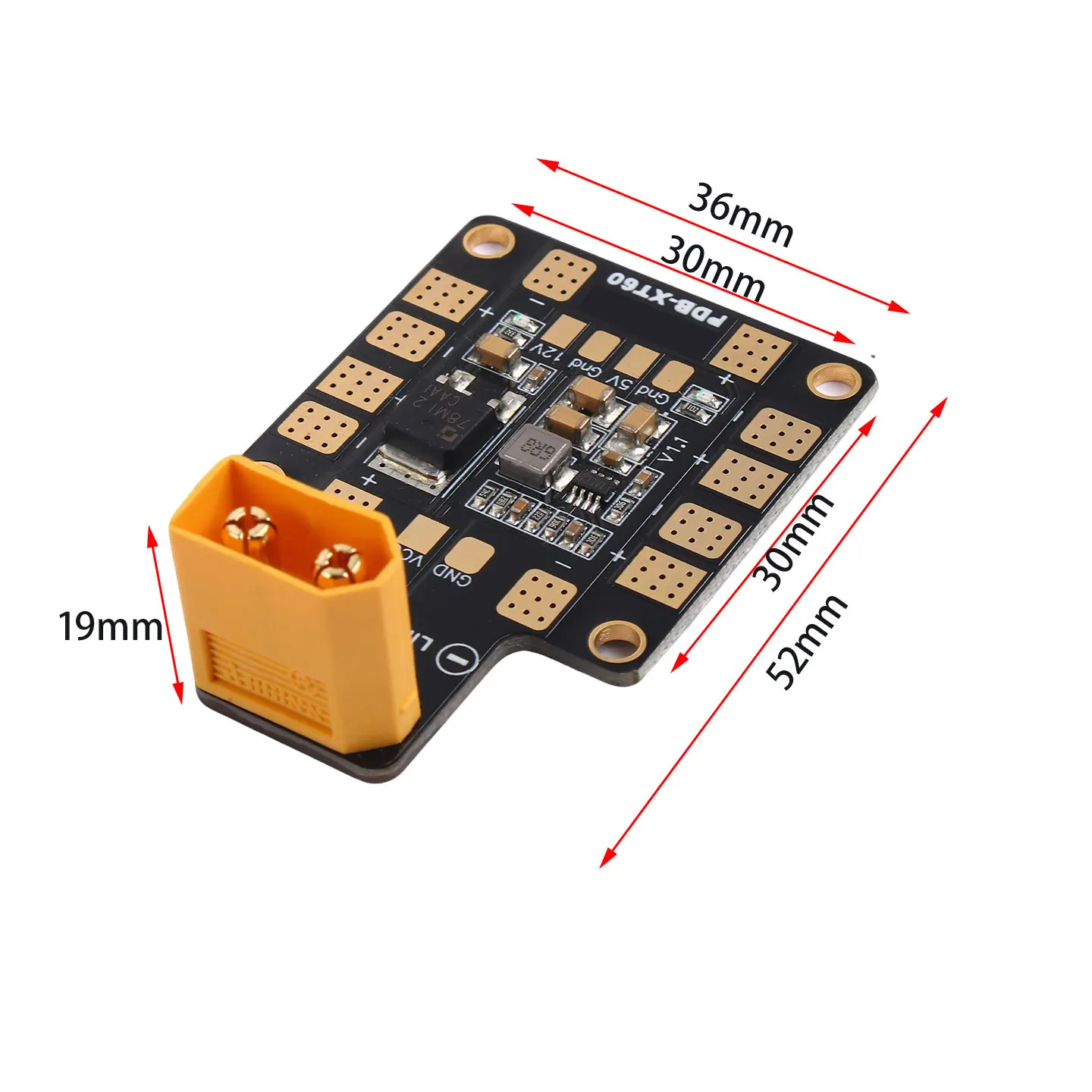 1pcs/3pcs XT60 3-4S Mini Power Hub Power Distribution Board PDB with BEC 5V & 12V for FPV QAV250 ZMR250 Multicopter Quadcopter