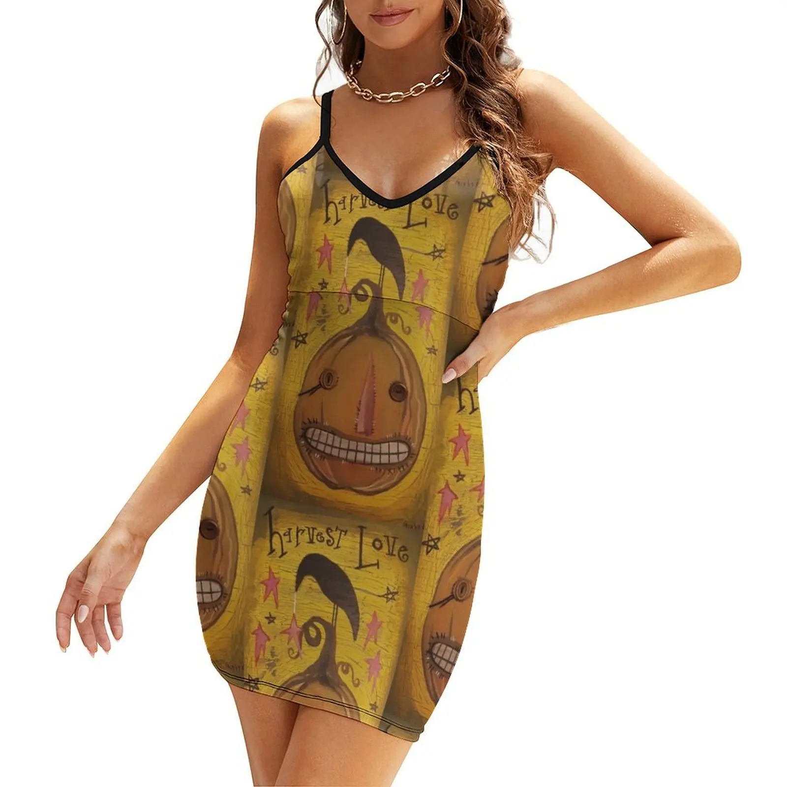

Harvest Love Pumpkin and Crow Sling Dress bandage dress dress party night sexy short dresses daring woman