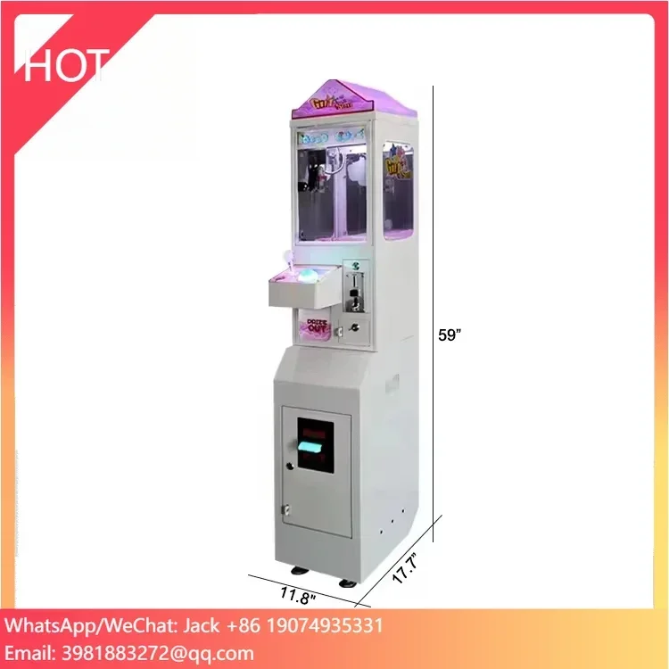 

Lifang Coin Operated Small Toy Claw Machine Blue Red Crane Vending Machine Mini Doll Catcher Claw Machine With Bill Acceptor