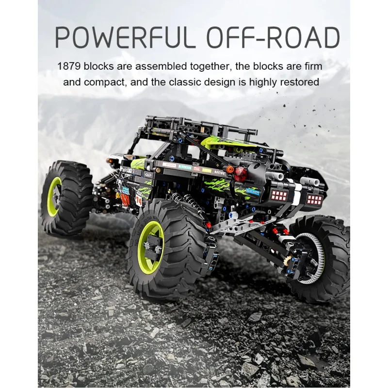 MOLD KING 18002S Tecnico RC Auto Giocattoli Per I Ragazzi Building Blocks di Controllo Remoto Fuoristrada Auto Terreno Arrampicata Buggy Camion Regali