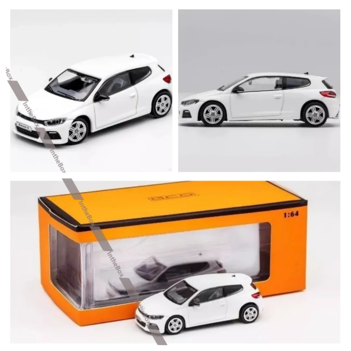 GCD 1:64 Scirocco R White Diecast Metal Car Display Box Collection Limited Editon Hobby Toys