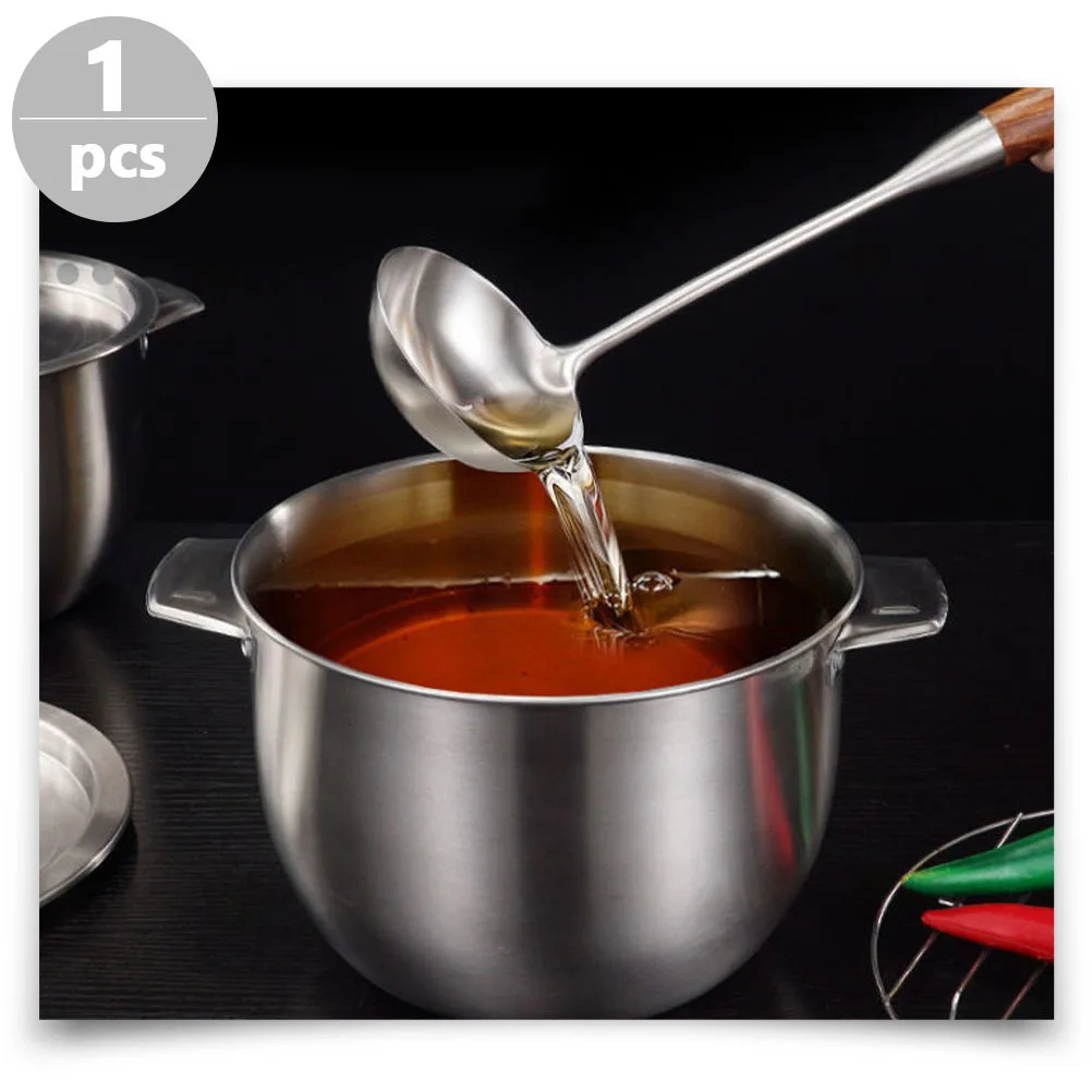 

1 set 1 Set Stainless Steel Container Large Capacity Smooth Rim Multi-Purpose Kitchen Gadget For Cooking Baking Salad Storage