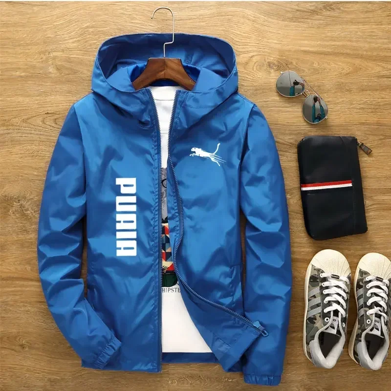 سترة واقية كاجوال للرجال للاستخدام في الهواء الطلق، خفيفة الوزن وغطاء للرأس، سترة رجالية مقاومة للرياح، للرياضات الخارجية والجري والسفر #5