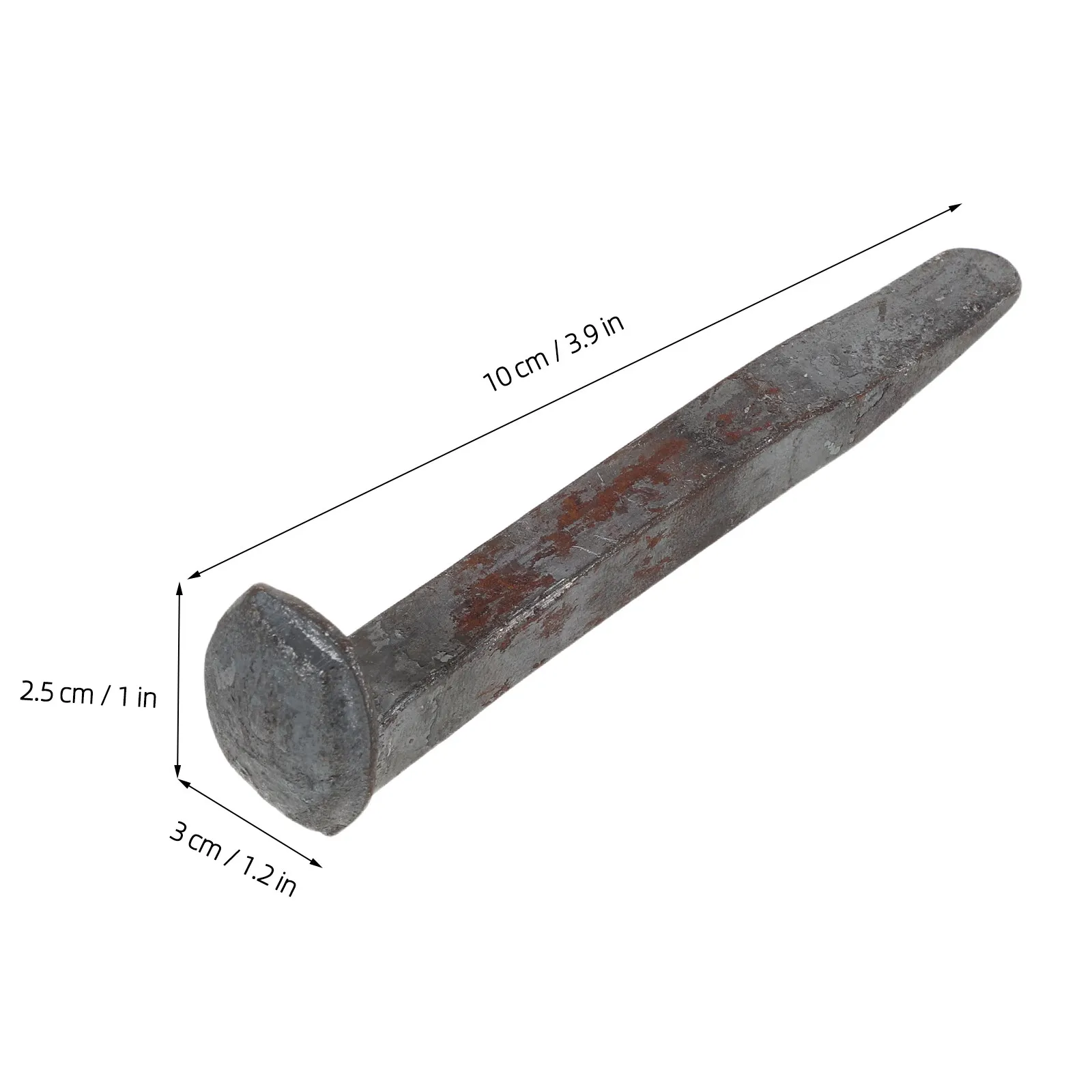 4Pcs Railroad Spikes Heavy Duty Rustic Hand Forged Metal Forging Stock 0.4x4 Industrial Outdoor Garden DIY Project