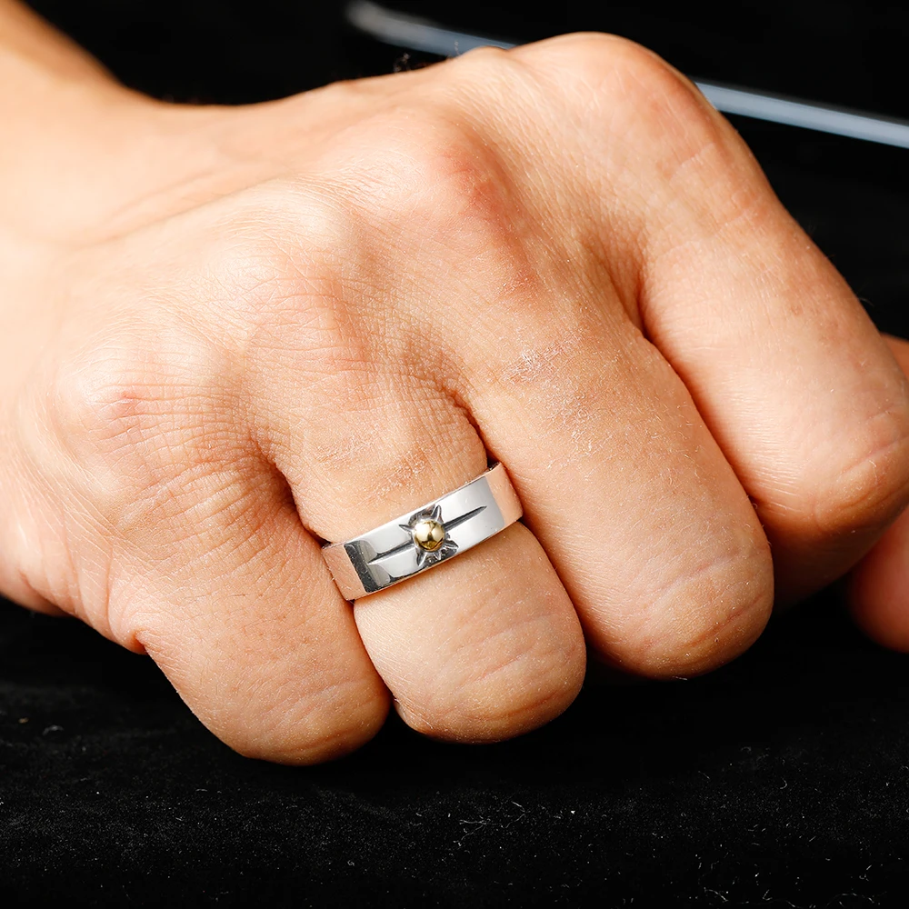 100% Pure 925 Sterling Silver Bird Rings Opening Vintage Men Signet Ring For Women Fine  Jewelry 0152