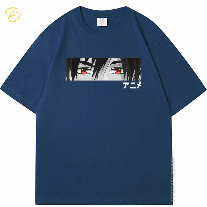 

Anime In Japanese Characters Kawaii Eyes Face Oversized 2025 Hot Tee T-Shirt High End Men's Clothing Crew Neck T Shirt Y2K 하라주쿠