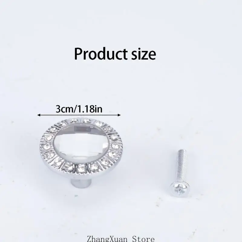 10 Stück Crystal Brilliant Knöpfe 30 mm Gold/Silber Schrankgriffe für den Heimgebrauch 3XUF – Detail 6