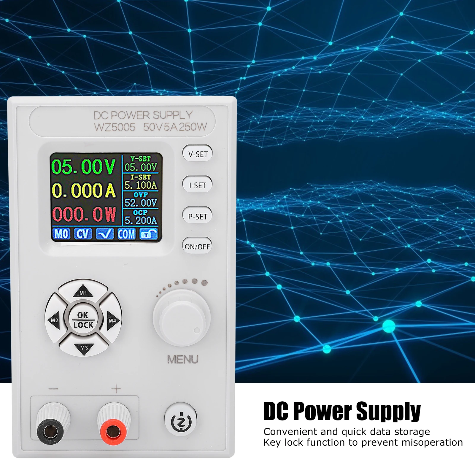 

Digital Control Power Supply Regulated Power Supply Digital Control Adjustable LCD Screen 4‑Digit Display DC6‑55V WZ5005