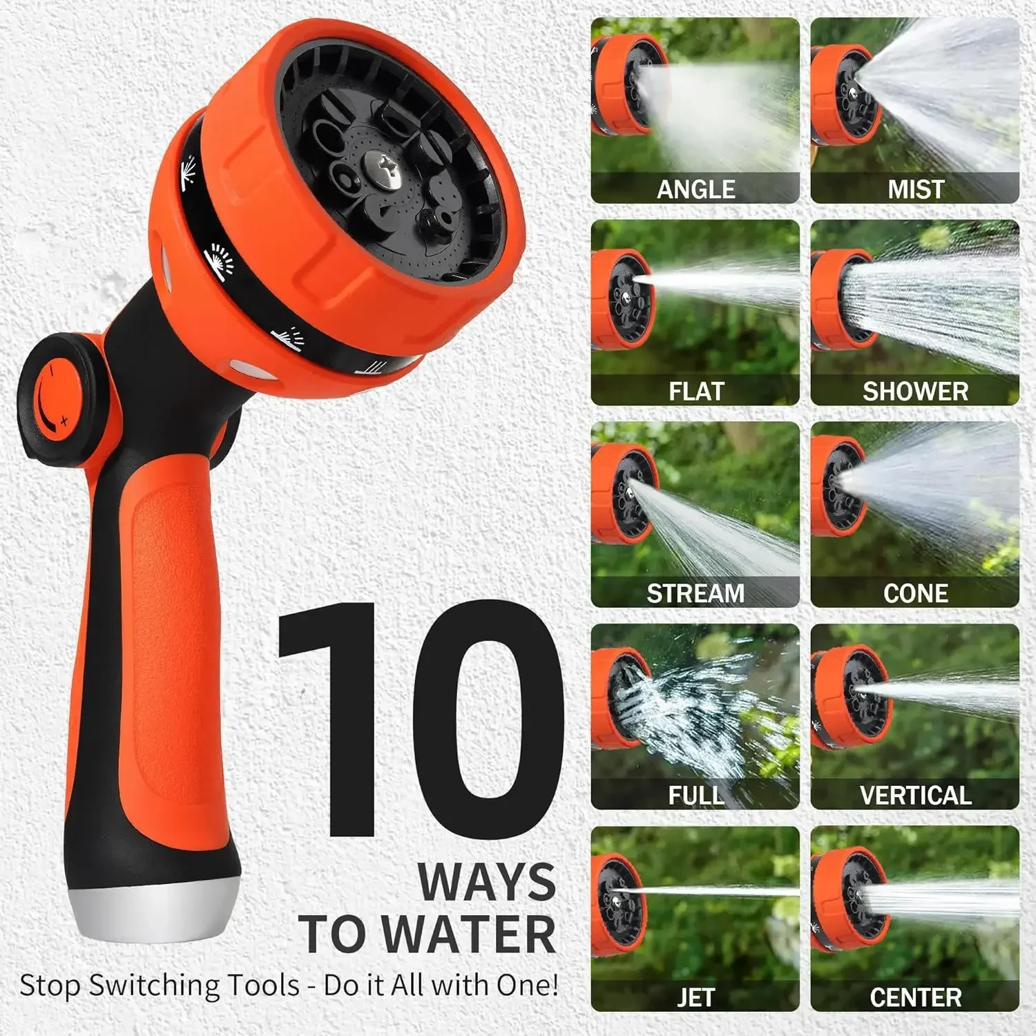 

[New Arrival, Free Shipping!]1/2 Inch 150FT Retractable Garden Hose Reel Wall Mounted Heavy Duty, 10 Pattern Nozzle & 180°Swivel
