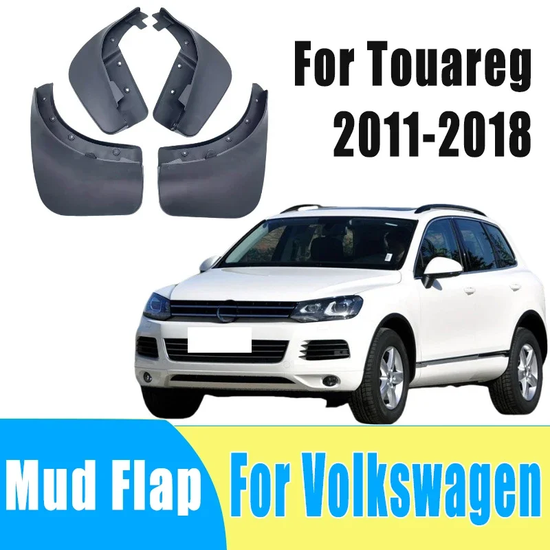 

4pcs Auto Tire Mudguard Waterproof Prevent Mud Splashing Car Mud Flap Fender Trim Accessories For Volkswagen Touareg 2011-2018