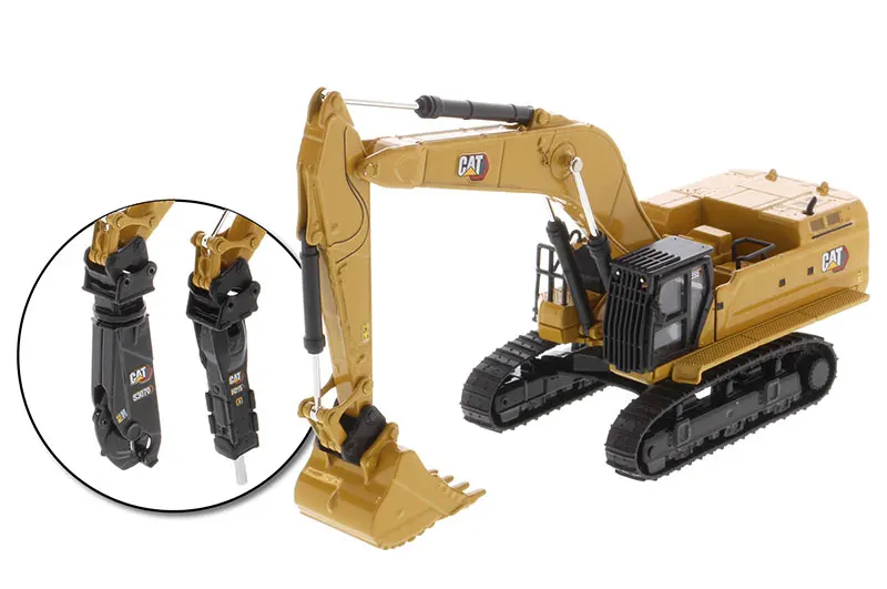 2024 New 1/87 CAT 395 Next Generation Hydraulic Excavator with Multiple Work Tools HO Scale by DM Diecast Master 85688