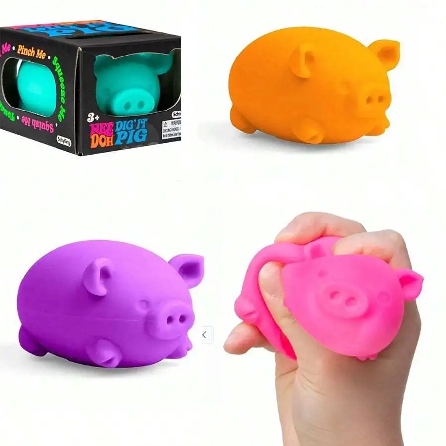 Dig It Pig Squeeze Stress Relief Toy, Cute Healing Funny Style, Fidget Cube, Stress Ball, Squishy Toy Children's Craft Set Educational Toy