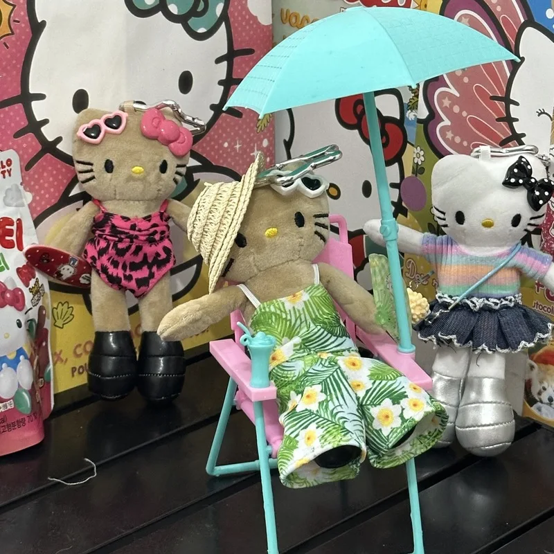 14 cm anime Hello Kitty creativo gamba lunga peluche bambola Kawaii portachiavi ciondolo pp cotone riempimento imballaggio decorazione regalo