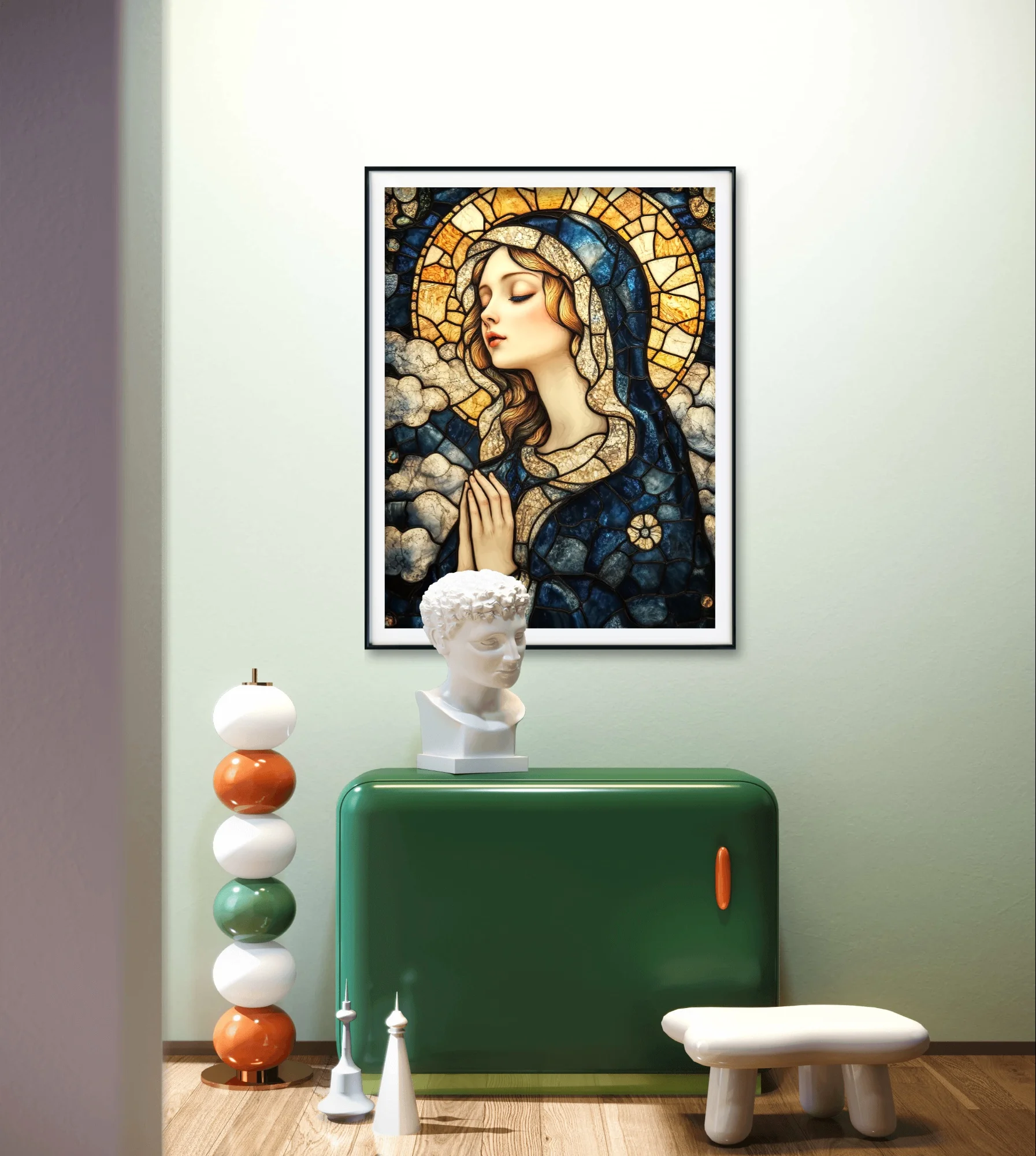 مريم العذراء اليدويه الماس اللوحة شخصيات مسيحية فسيفساء النفط اللوحة اليدوية الماس التطريز ديكور جدران المنزل