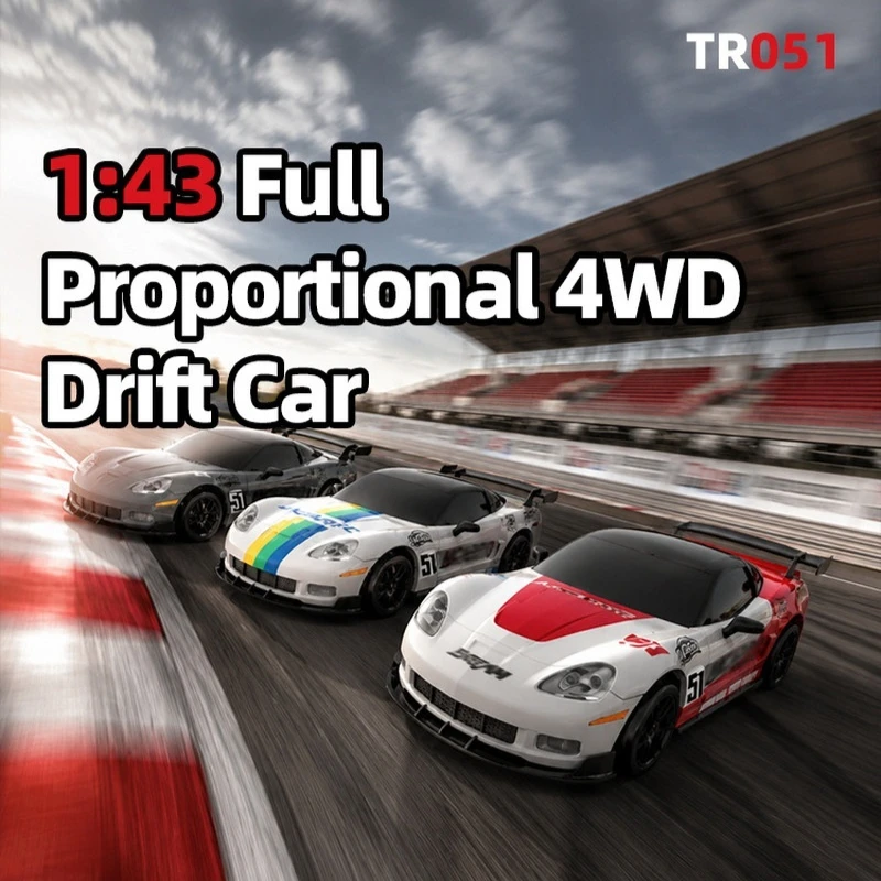

Tr051 New 1/43 Alloy Remote Control Racing Car Four-Wheel Drive Full Proportional Throttle Drift With Gyroscope Rc Car Boy Toy