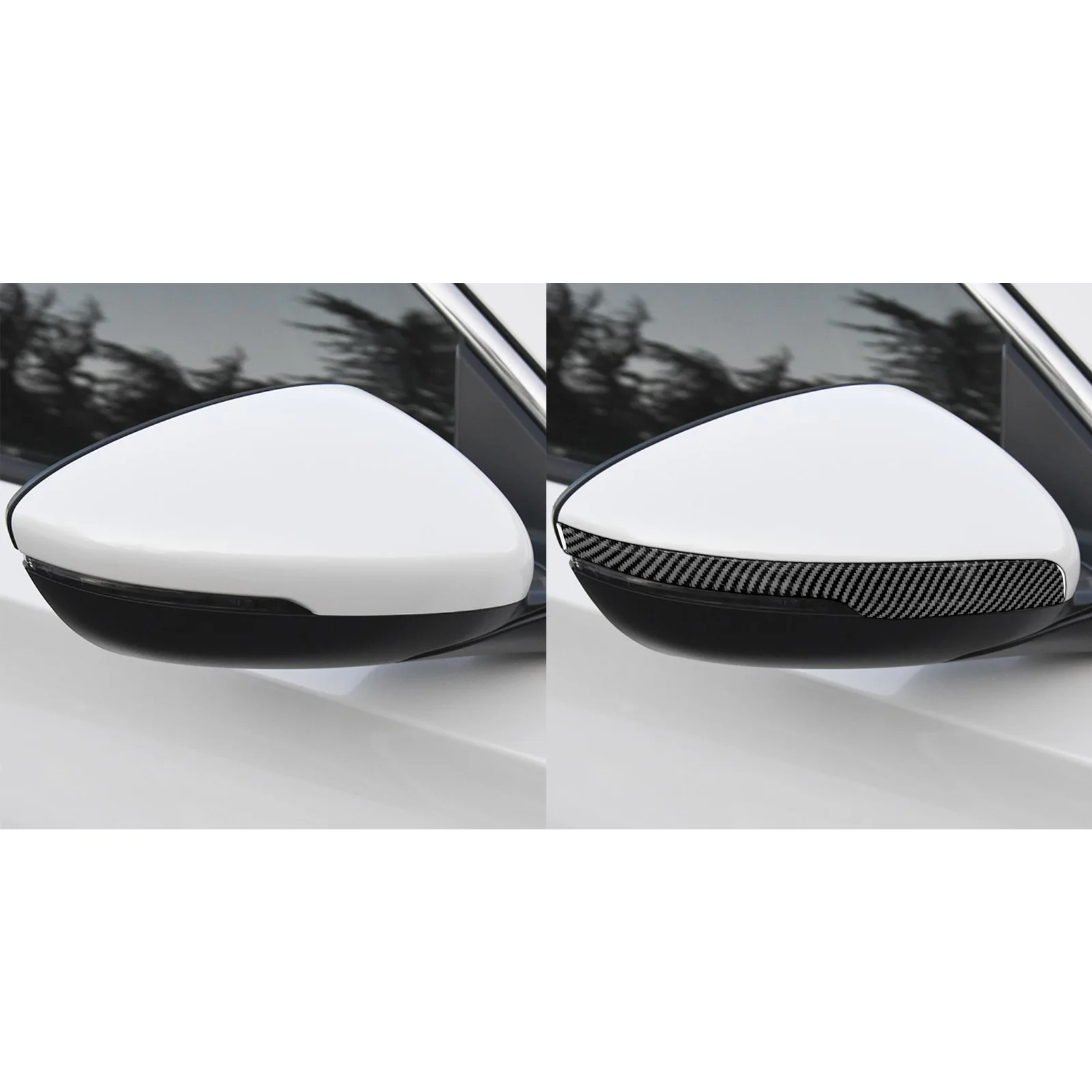 Real Carbon Fiber Car Accessories Side Mirror Strip Decorative Cover Soft Sticker For Honda Accord 10th Gen 2018 2019 2020 2021 view 4