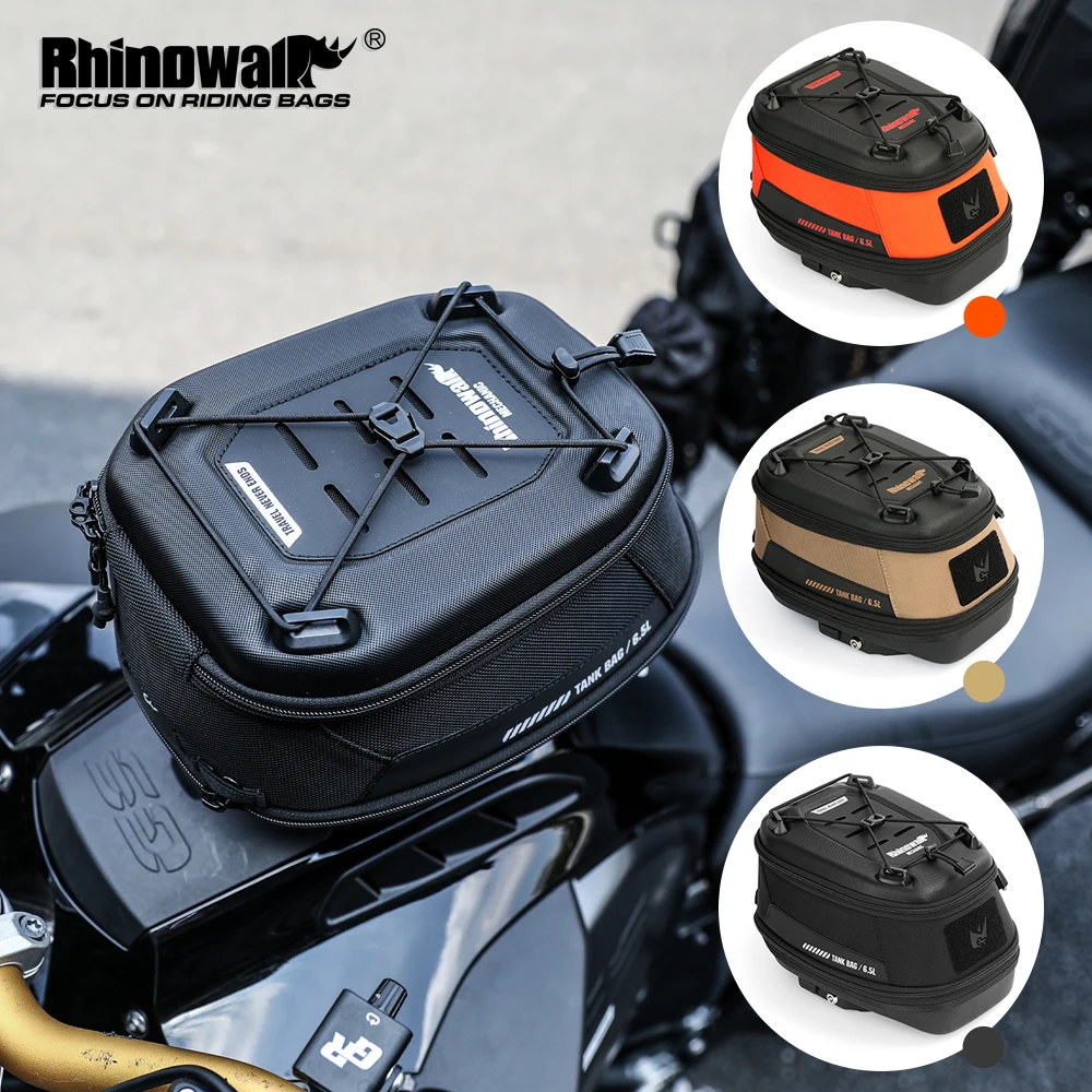 حقيبة خزان مغناطيسية للدراجة النارية من Rhinowalk 6.5L سريعة الإصدار مقاومة للماء حقيبة سفر جافة لسيارات BMW KTM Benelli HONDA CFMOTO