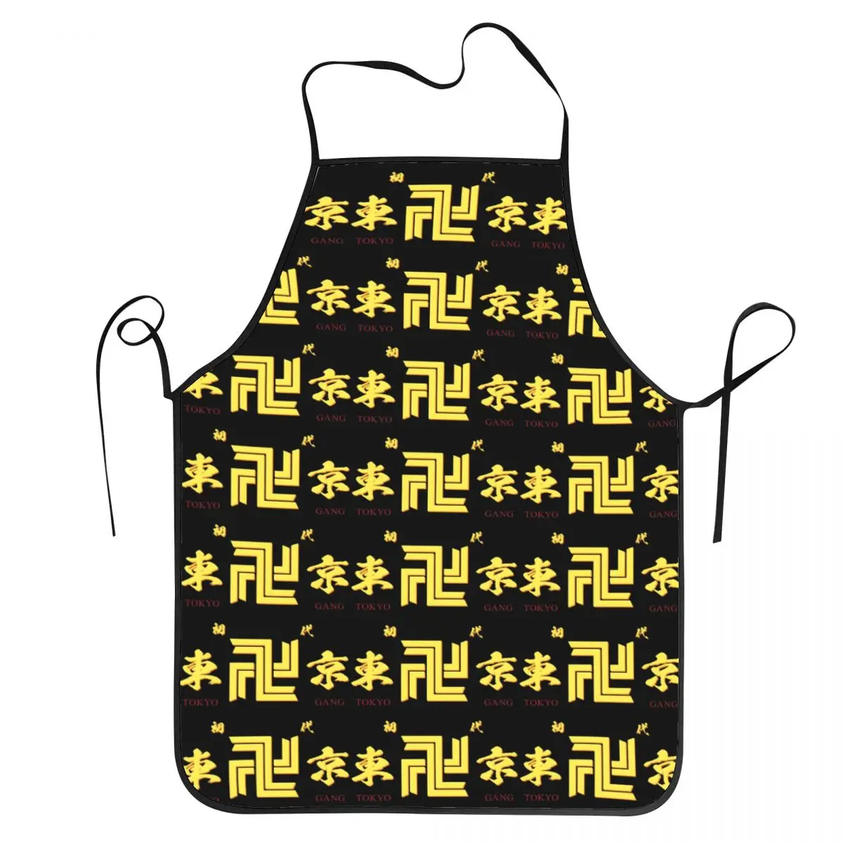 Anime Tokyo Swastika Character Apron Chef Baking Tablier Sleeveless Bib Kitchen Cleaning Pinafore for Women Men Painting