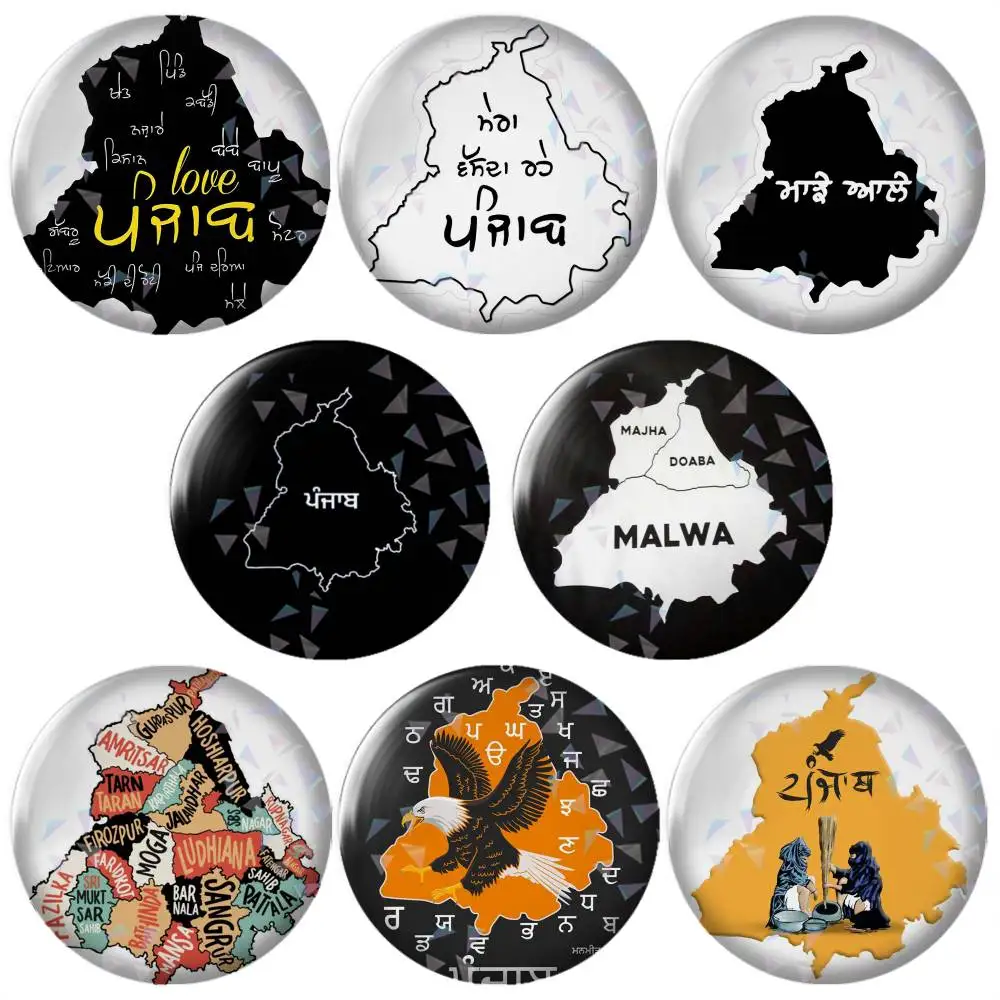 Punjab-B Map-p Brooch Metal Badge Brooch, Fashion Decorative Pins for Hat Bag Clothing Decoration Gift,Souvenir.