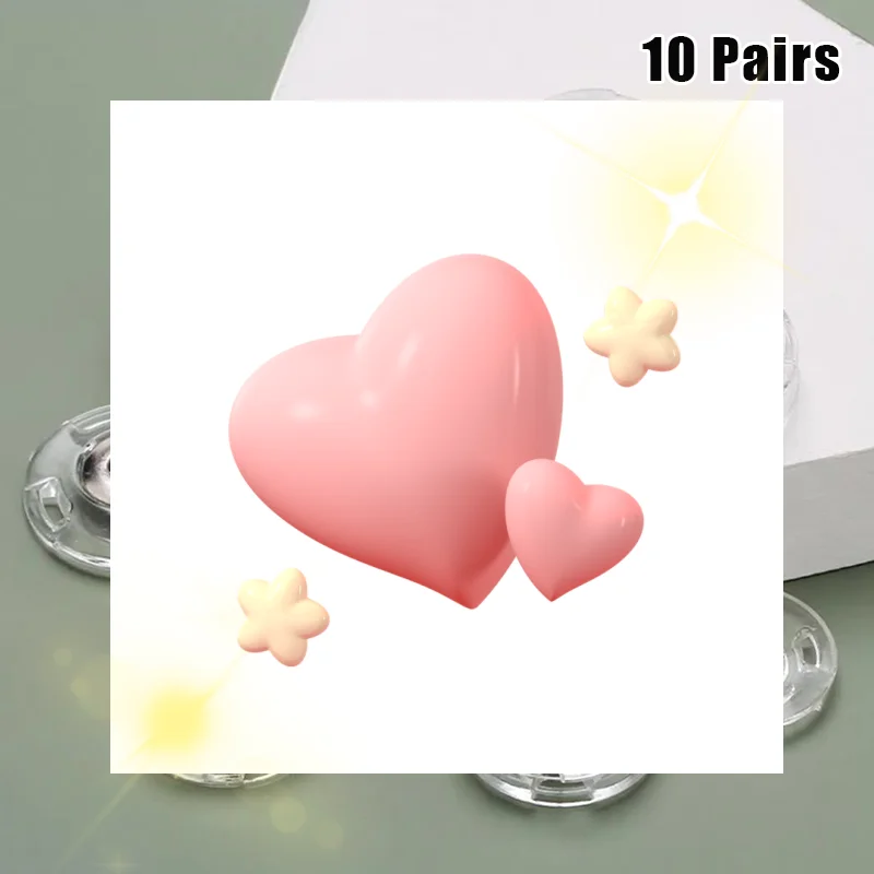 

10 пар прозрачных нежных пластиковых невидимых застежек на пуговицах, круглая застежка на пуговицах, свитер, одежда, внутренняя темная пряжка