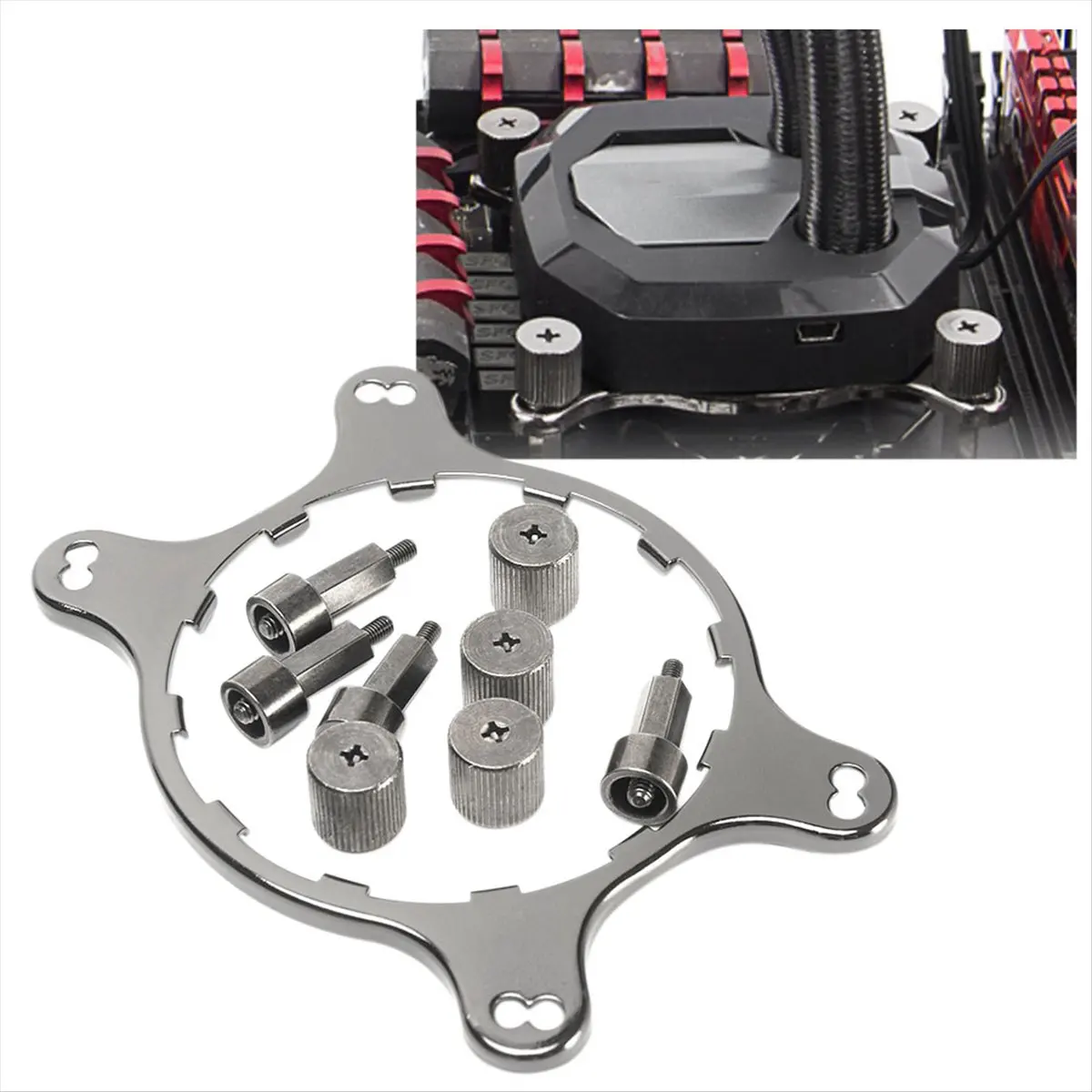 A40I CPU Cooler Fan Bracket Heatsink Holder Accessories Computer Back Plate Replacement Cooling Support Heatsink for AM4 AM5