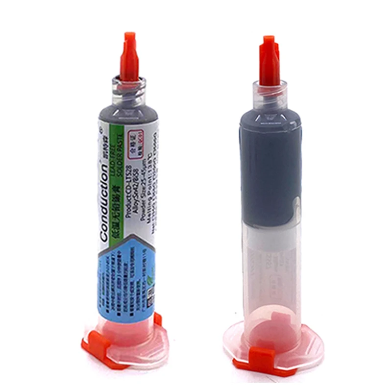 Needle Tube Type Lead-free Low Temperature Solder Paste Sn42Bi58 Melting Point 138℃ for PCB BGA LED SMD Repair Solder Paste 35g