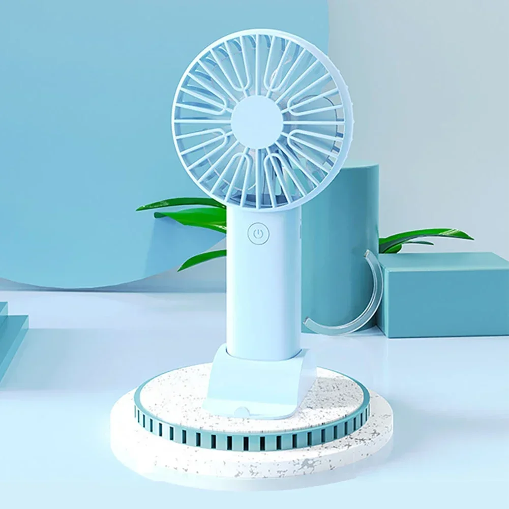 Creative Mini Handheld Small Fan USB Charging Portable 3 Speed High Wind Desktop Office Travel Pocket Fan Student Quiet Chroma