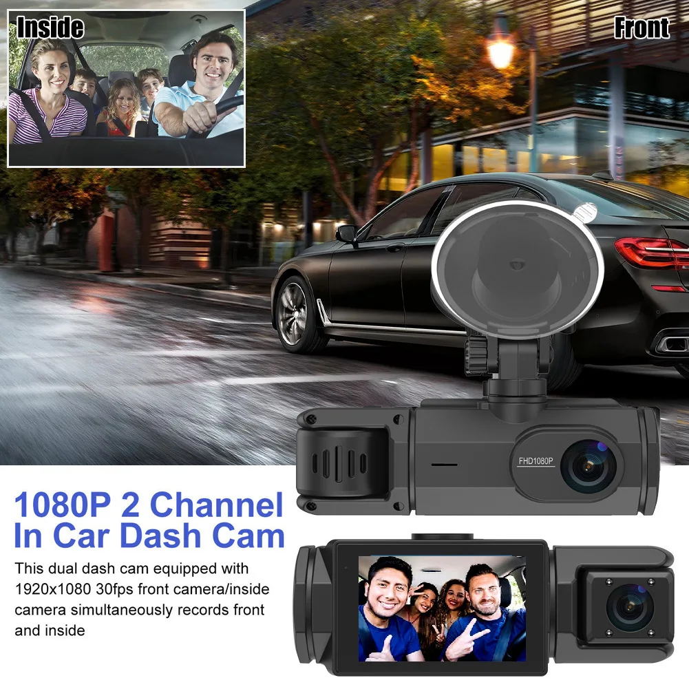 New 3 Channel 3 Way Dash Cam WIFI 1080P Front Car DVR Traffic Video Recorder Camera Dashcam Black Box