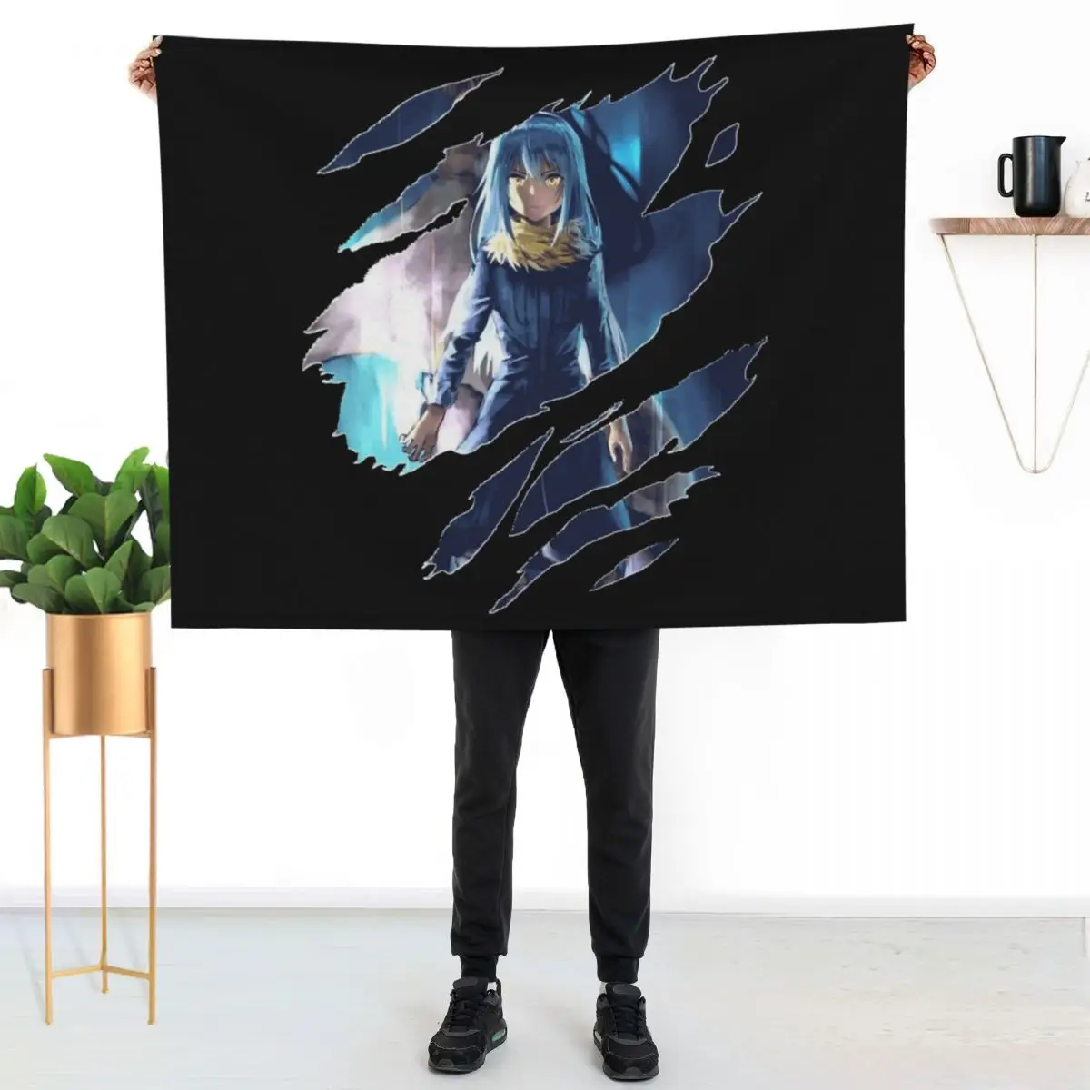 

Anime Rimuru Tempest Classic Throw Blanket Soft Breathable Blanket for Night Sleeping