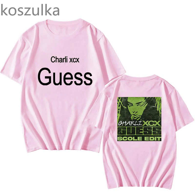 Charli xcx Brat Guess Fans Tees  2024 Short Sleeve T-shirt Harajuku O-neck Summer Casual Shirt Graphic T shirts Streetwear Tops