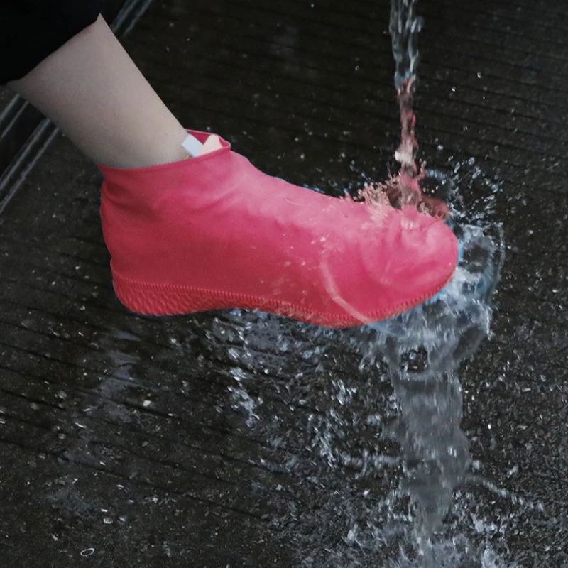

Waterproof Non-slip Silicone Shoe High Elastic Wear-resistant Unisex Rain Boots for Outdoor Rainy Day Reusable Shoe Cover 1 Pair