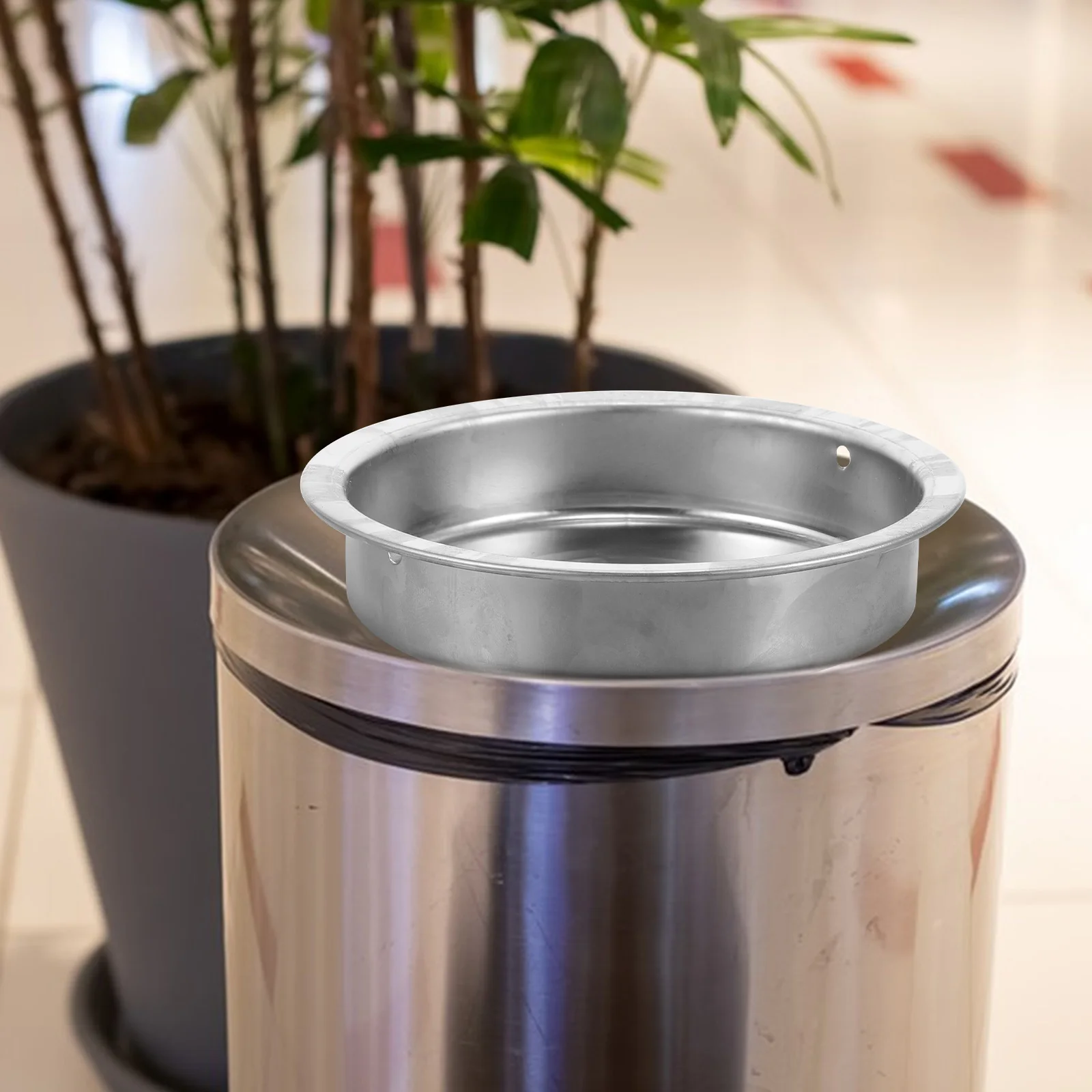 

Stainless Steel Ashtray Long Lasting Smoke Odor Prevention Compact Household Ashtray For Living Room Garden Yard Office