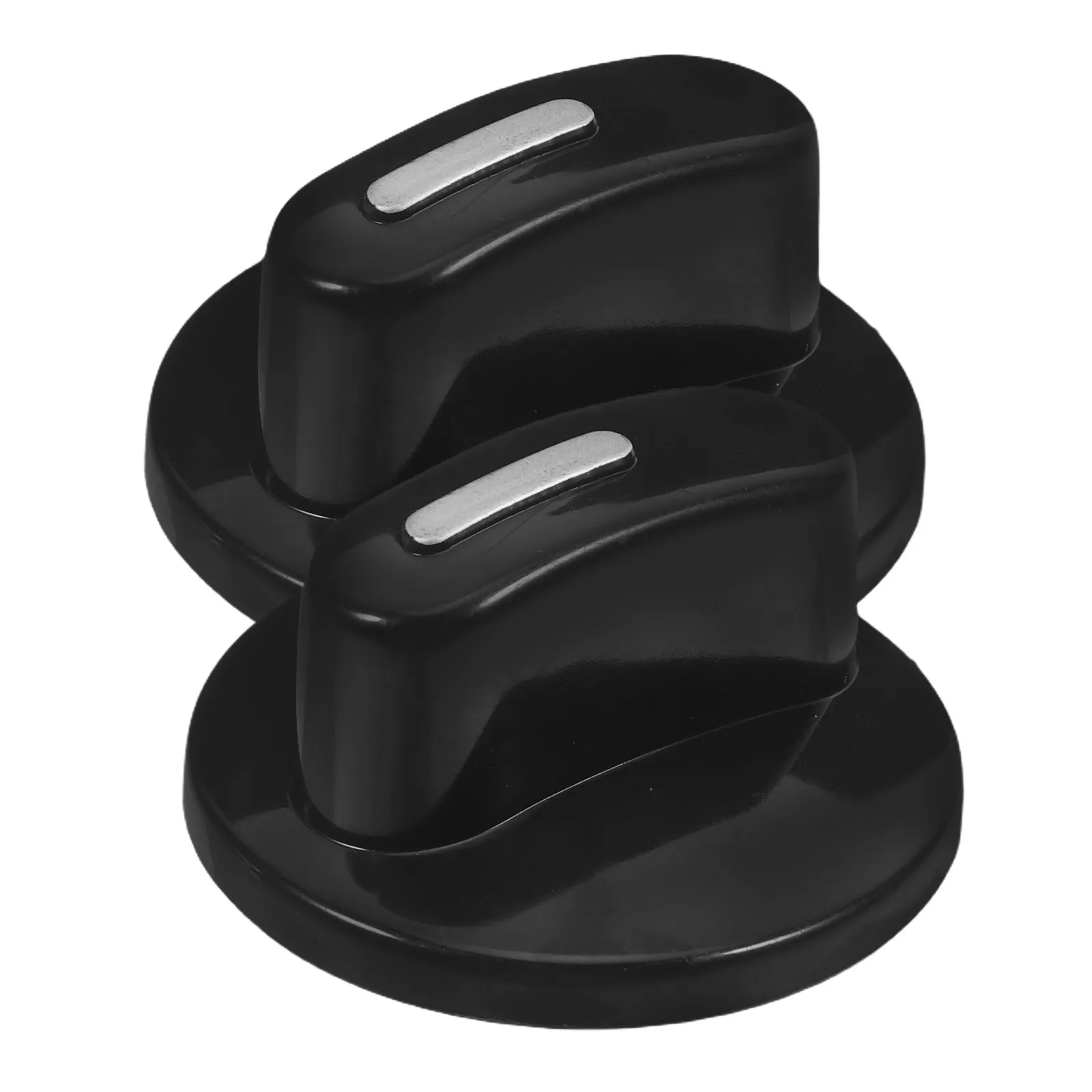 2Pcs D-Shaped Shaft Timer Knob Replacement for Oven Stove Grill Bbq Dryer Washing Machine 6Mm Inner Hole Plastic Control Knob