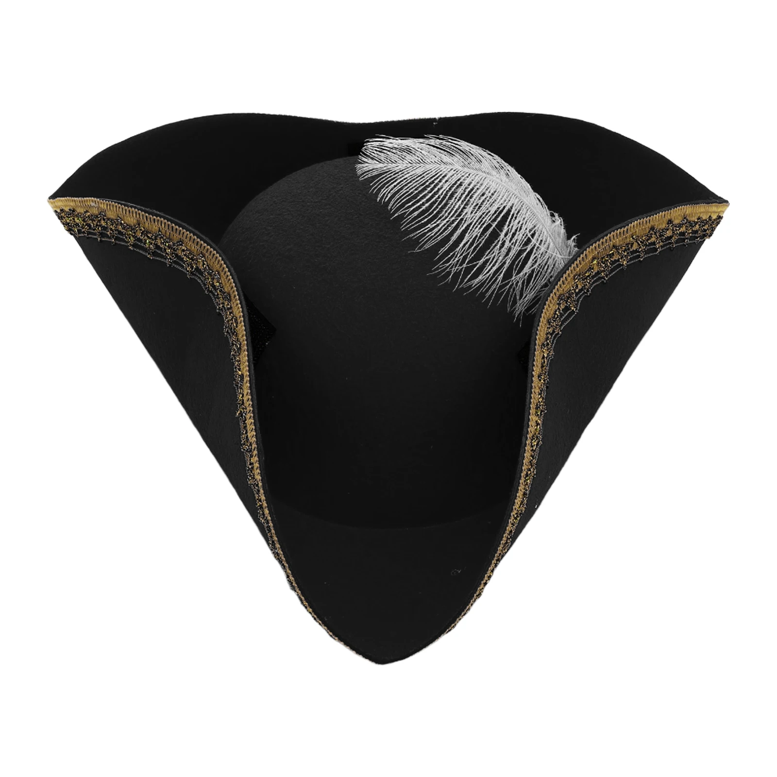Adult Kid Colonial Tricorn Hat Halloween Carnivals Photography Decors Pirate Hat Adult Festives Carnivals Party Hat Captain Hat