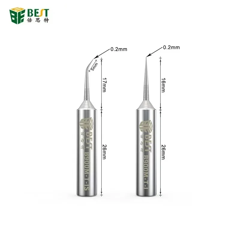 BEST 900M-TI 900M-T-IS-Fil Volant en Cuivre Sans Oxygène, Tête de Fer à Souder Adaptée pour PCB BGA IC, Kit d'Outils de Réparation de Puce