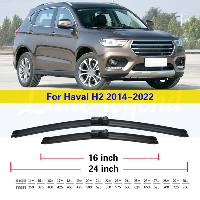 Anteriore Posteriore Spazzole Tergicristallo Set Per GWM Haval H2 2014 - 2022 Parabrezza Parabrezza Finestra Spazzole Cutter 2017 2018 2019 2020 2021