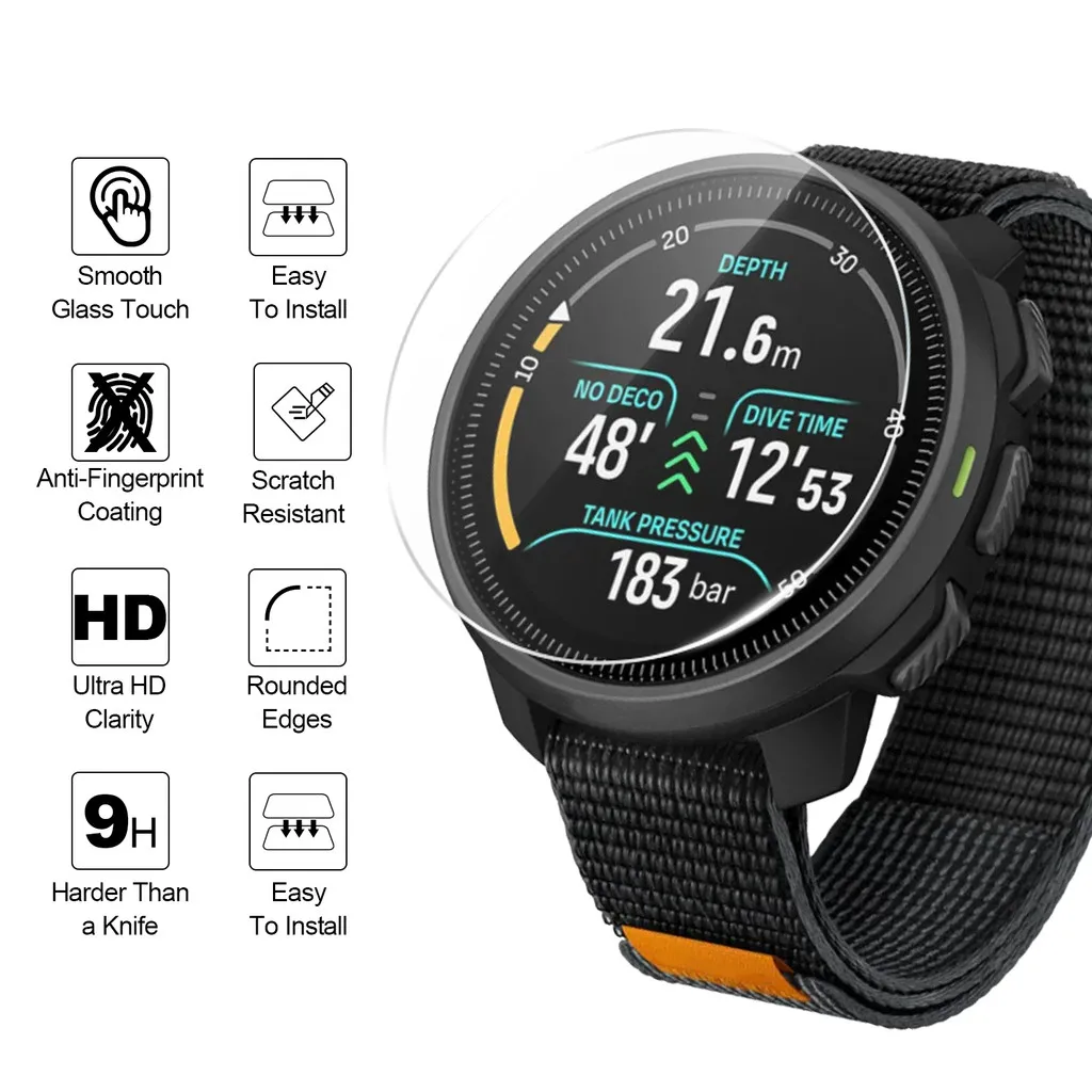 2-5PCS HD Clear Protective Glass for SUUNTO Nautic S Ocean Race 2 Run Race S Vertical Screen Protector Tempered Glass for SUUNTO
