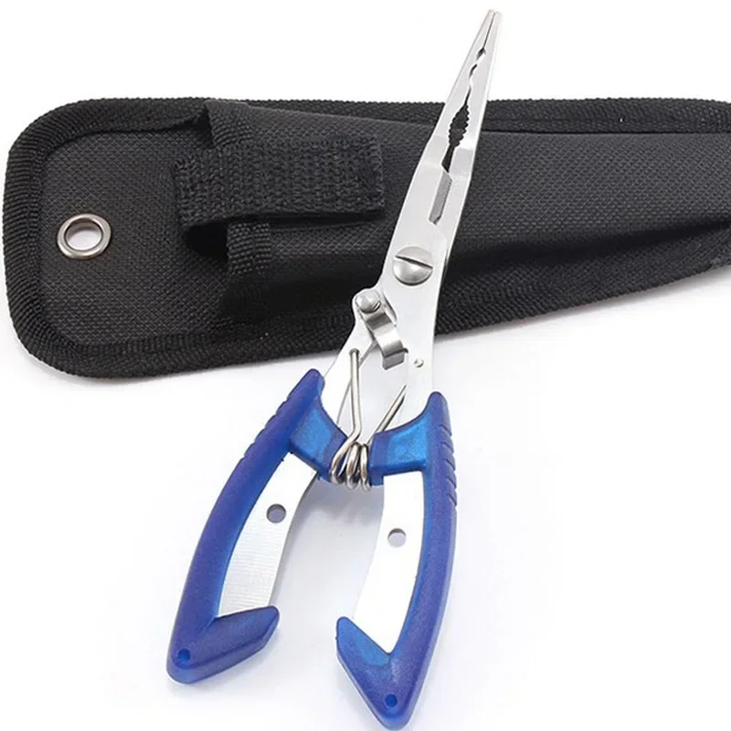 Multifunction 17CM Fishing Plier Scissor Braid Line Lure Cutter Hook Remover Cutting Fish Tongs Tackle Tool