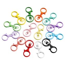 5Pcs/bag Colorful Keyring With Lobsters Clasps Keychain Pendants Hooks Connectors For DIY Jewelry Bag Crafts Making Findings