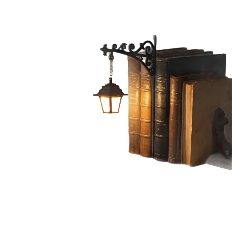 2Pcs Vintage Library Lantern Decorative Bookshelf Light Warm Ambient Lamp For Home Study Desk Indoor Decoration Accessory