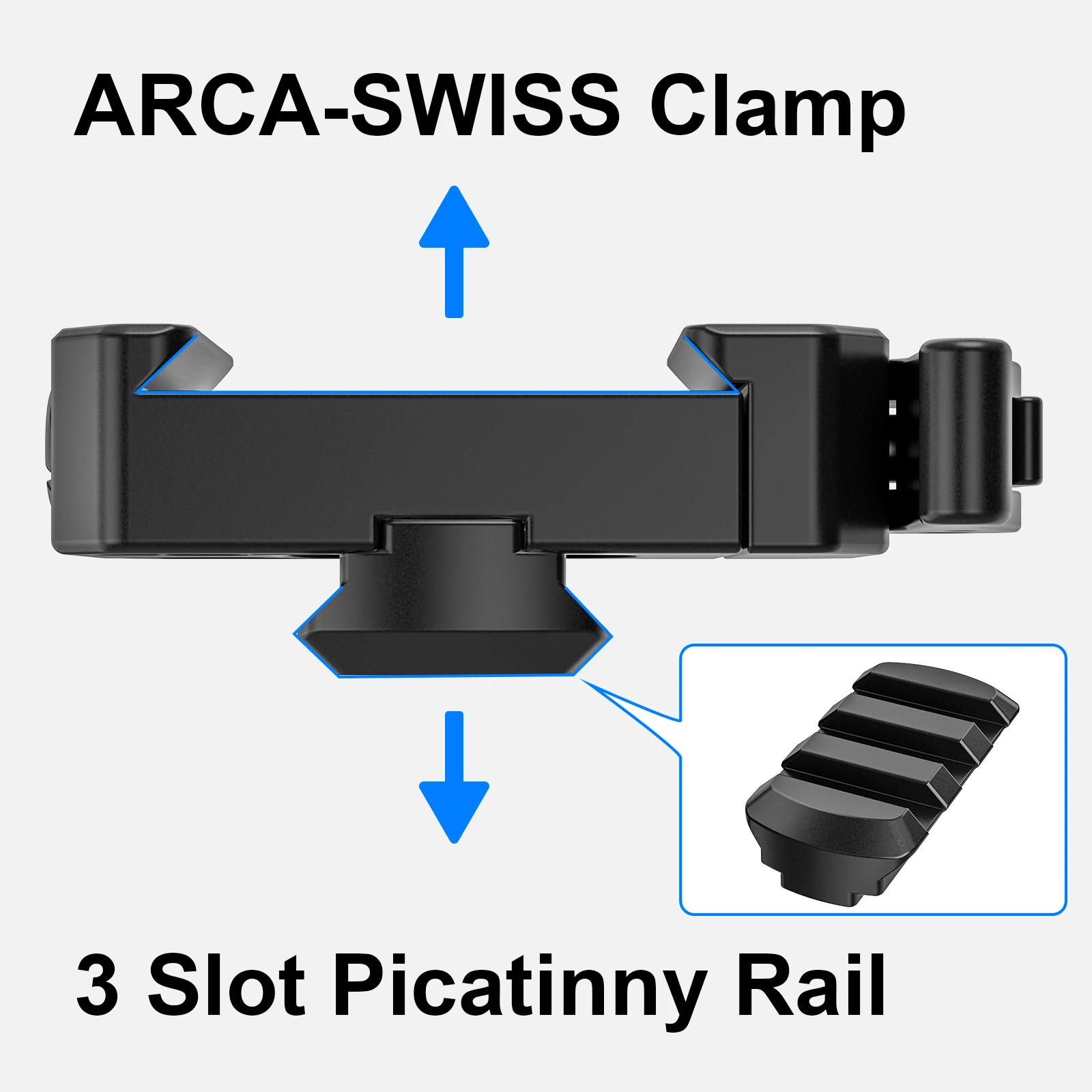 Adaptateur Picatinny vers Arca WEYLLAN AP40 levier Arca Swiss pince à dégagement rapide pour Atlas et Picatinny bipode trépied rotule