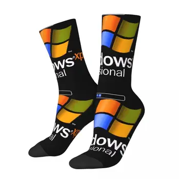 Hip Hop Retro Windows XP Crazy calzini a compressione da uomo Unisex Windows Harajuku senza cuciture stampato divertente novità Happy Crew Sock
