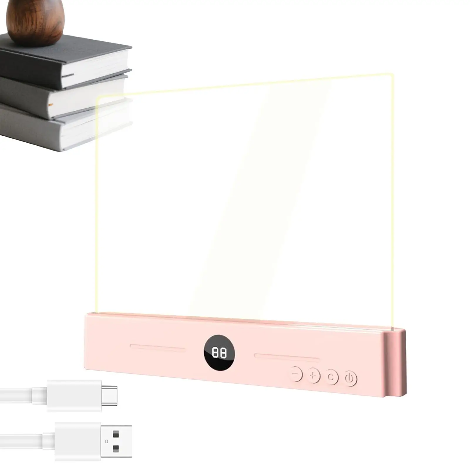 Flat Reading Light Rechargeable Portable Dimmable LED Panel Reading Light Flat Book For Bedtime Night Library Bedroom Home