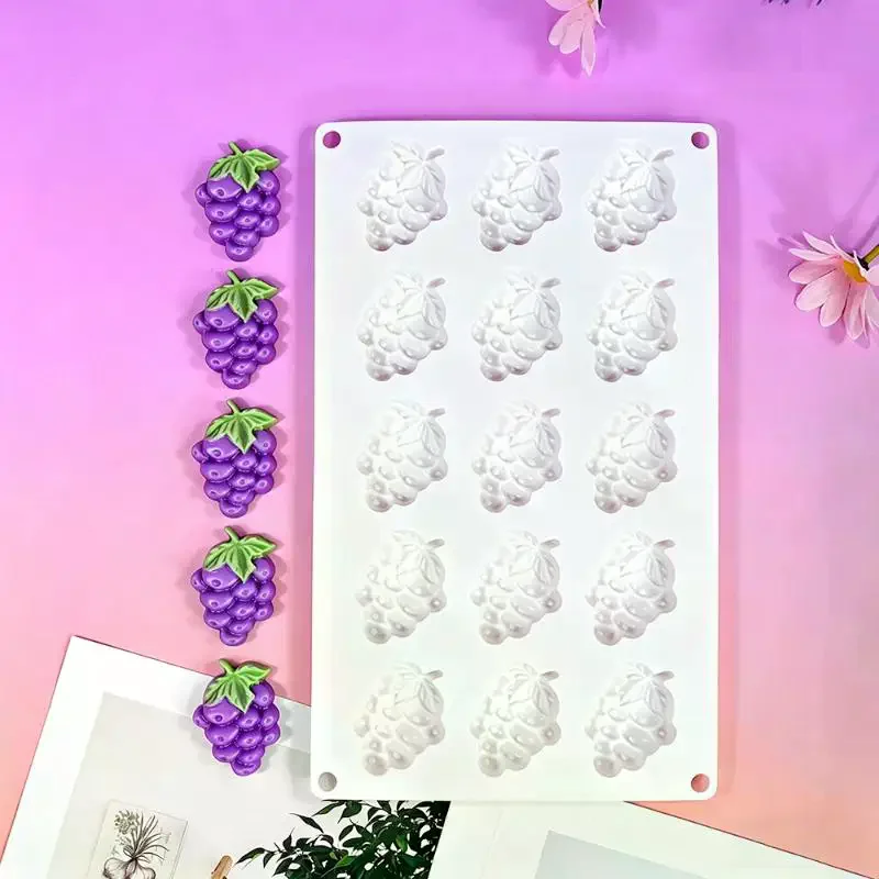 Grape Skewers Bananas Shape Silicone Molds Chocolate Mousse Cake Mold Dessert Cheesecake Bakeware Mould For DIY Pastry Candy