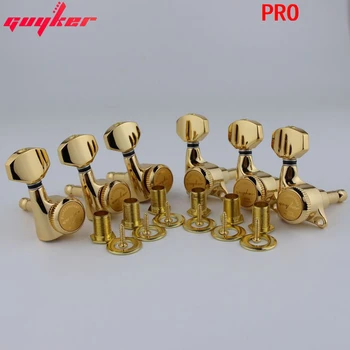 GUYKER altın gitar kilitleme tuner elektro gitar makine kafaları tuner Metal kilit gitar Tuning kazıklar (ambalaj)